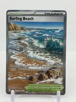 Pokemon TCG Holo Ultra Rare Surfing Beach Stadium Trainer 114/86 NM - Image 1