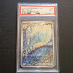 Pokemon TCG Dragonair SV: Scarlet & Violet 151 181/165 IR Holo EN PSA 9 - Image 1