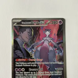 2025 Pokemon Destined Rivals Team Rocket's Mewtwo ex SIR 231/182 NM - Image 2