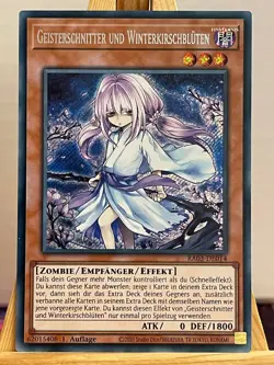 Geisterschnitter Und Winterkirschbluten RA03-DE014 Secret Rare Deutsch NM YUGIOH - Image 1