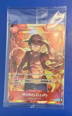 Monkey.D.Luffy (Treasure Booster Set) ST10-006 One Piece Promo Card Sealed NM - Image 1