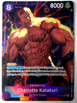 One Piece A Fist of Divine Speed - Charlotte Katakuri - Alt Art SR - OP11-067 NM - Image 1