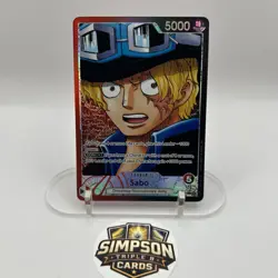Sabo (Alt Art) OP13-004 Carrying On His Will NM LEADER English One Piece TCG ENG - Image 1