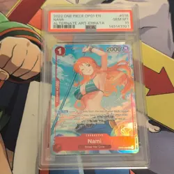 One Piece Nami OP01-016 Romance Dawn Alt art Beta Version PSA 10 - Image 1