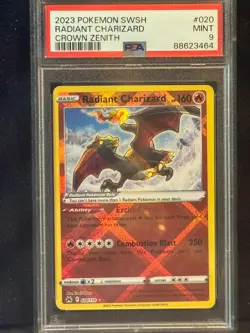 2023 Pokemon SWSH Radiant Charizard Crown Zenith #020 PSA 9 MINT - Image 1