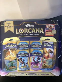 Disney Lorcana Into The Inklands Starter Deck Box, Booster Packs, Promo Card - Image 1