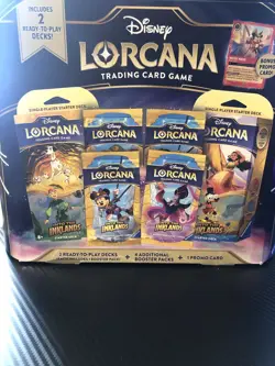 Disney Lorcana Into The Inklands Starter Deck Box, Booster Packs, Promo Card - Image 3
