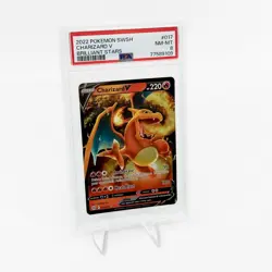 PSA 8 Charizard V 017/172 Brilliant Stars Pokemon Card Graded NM-MT - Image 1