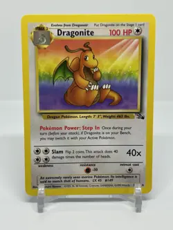 1999 Pokemon TCG Fossil - Dragonite Card 19/62 - Non-Holo - Near Mint - - Image 1