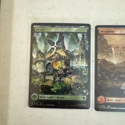 MTG Chocobo Track foil / Basic Land / full art set (5) Final Fantasy (NM) - Image 2