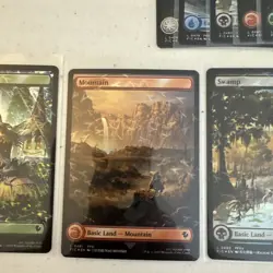 MTG Chocobo Track foil / Basic Land / full art set (5) Final Fantasy (NM) - Image 3