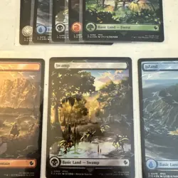 MTG Chocobo Track foil / Basic Land / full art set (5) Final Fantasy (NM) - Image 4