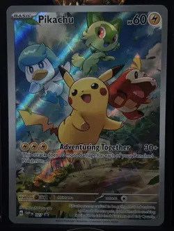 Pokemon TCG Pikachu 027 Sv: Scarlet & Violet Black Star Promo - Image 1