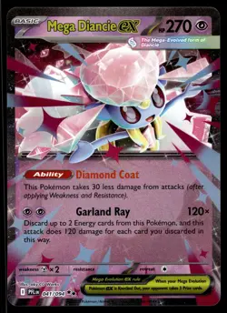 MEGA DIANCIE EX - 041/094 Double Rare Phantasmal Flames Pokemon Holo NM - Image 1