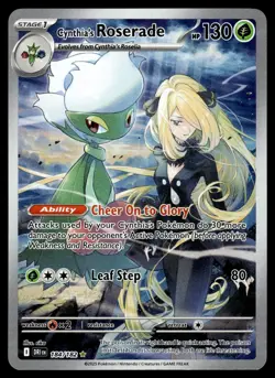 CYNTHIA'S ROSERADE - 184/182 Illustration Rare Destined Rivals Pokemon NM - Image 1