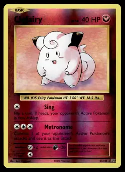 CLEFAIRY - 63/108 Holo Rare Evolutions Pokemon Reverse Holo NM - Image 1
