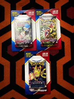 Pokemon TCG: Silver tempest & Scar.Viol Lot Of 3x Packs New Factory Sealed - Image 1