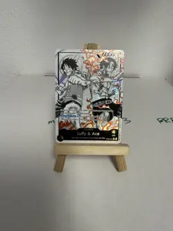 ST30-001 Luffy & Ace Alt Art (Parallel) Leader English One Piece TCG - Image 1