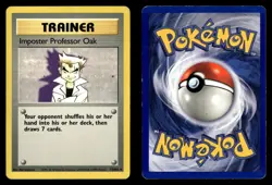Imposter Professor Oak 73/102 Rare Base Set Unlimited Pokemon Card - Image 1