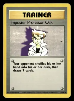 Imposter Professor Oak 73/102 Rare Base Set Unlimited Pokemon Card - Image 2