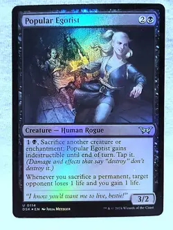 Popular Egotist 0114 Uncommon Foil Duskmourn: House of Horror - Image 1