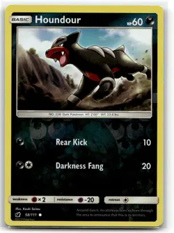 Houndour 58/111 Common Crimson Invasion Pokemon Reverse Holo NM/M - Image 1