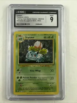 CGC 9 MINT 2023 POKEMON JAPANESE CLASSIC VENUSAUR & LUGIA ex DECK 002 IVYSAUR - Image 1