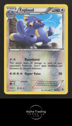 Exploud 85/119 Rare Phantom Forces Pokemon Reverse Holo Lightly Played - Image 1