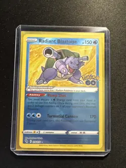 Radiant Blastoise 018/078 Pokemon GO Holo - Image 1