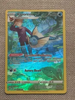Pokemon Vaporeon TCG TG02/TG30 SWSH Trainer Gallery Brilliant Stars - Image 1