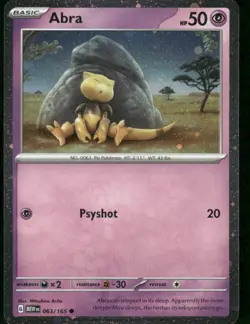2026 Abra - (Cosmos Holo) 063/165 Promo Holo NM Pokemon - Image 1