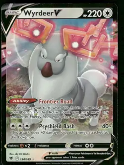 2022 Wyrdeer V 134/189 Ultra Rare Holo NM SWSH10: Astral Radiance Pokemon - Image 1