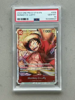 PSA 10 Monkey D. Luffy - One Piece The Three Captains ST10-006 SR (006) English - Image 4
