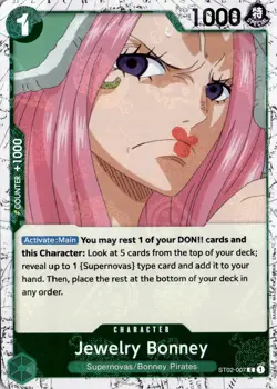 Jewelry Bonney - (Pirate Foil) C Premium Booster Vol. 2 ST02-007 One Piece TCG - Image 1