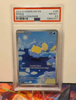 Pokemon TCG Spheal Card Surging Sparks Illustration, 199/191 PSA8.5 - Image 1