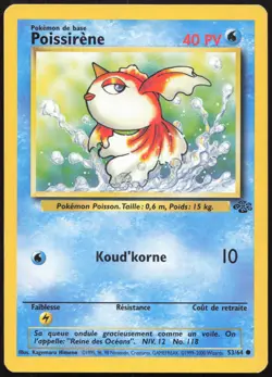 Carte Pokemon Poissirene 53/64 Jungle Francais - Image 1