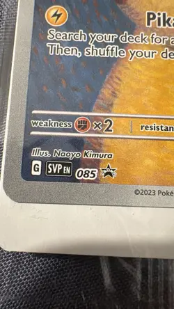 Pokemon x Van Gogh: Pikachu with Grey Felt Hat SVP 085 Promo Card Sealed - Image 2