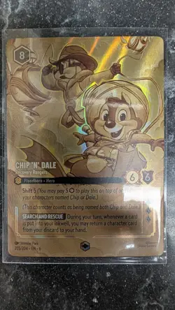 Disney Lorcana Azurite Sea Chip 'N' Dale: Recovery Rangers 205/204 Enchanted - Image 1