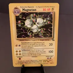 Pokemon TCG Magneton 26/62 Non Holo Rare Fossil Set WOTC LP VTG - Image 1