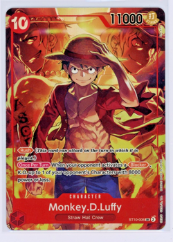 Monkey.D.Luffy One Piece CARD Treasure Booster Promo ST10-006 SR Near Mint - Image 1