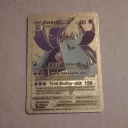 Toxapex GX Metal Gold Foil Pokemon Card Fan Art Card Rare! - Image 1