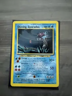 Pokemon TCG Shining Gyarados Holo Neo Revelation Card 65/64 Secret Rare - Image 1