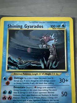 Pokemon TCG Shining Gyarados Holo Neo Revelation Card 65/64 Secret Rare - Image 3