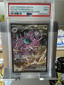 Pokemon Team Rocket's Nidoking ex Destined Rivals PSA 9 Holo 233/182 - Image 1