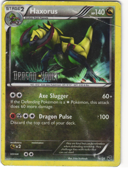 Haxorus Stamped Prerelease Holo Pokemon TCG Dragon Vault 16/20 HP - Image 1