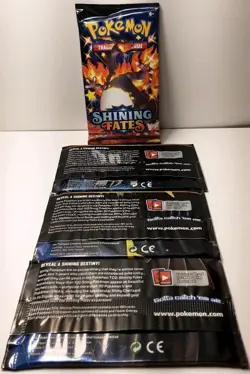 (4) Pokemon Shining Fates Booster Packs - Full Art Set - New Sealed - Image 2