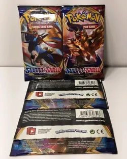 (4) Pokemon TGC: Sword and Shield Base Set Booster Packs - Full Art Set -`New - Image 2