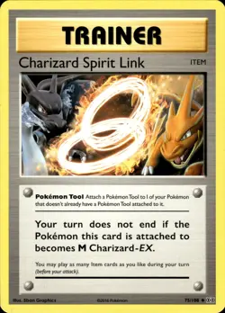 Charizard Spirit Link - Evolutions 75/108 - LP - Pokemon - Image 1