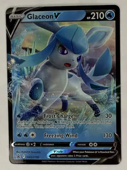 Pokemon Sword And Shield Glaceon V Black Star Promo SWSH196 - NM Near Mint - Image 1