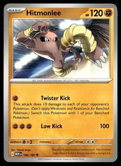 2023 Scarlet & Violet Series - Scarlet & Violet - 151 Hitmonlee Uncommon #106 - Image 1